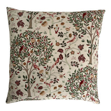 Indlæs billede til gallerivisning William Morris pudebetræk Kelmscott Tree mørk creme bund
