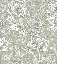 Indlæs billede til gallerivisning William Morris pudebetræk Chrysanthemum Olive
